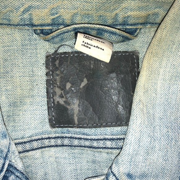 Levi's Strauss & Co. Kids Denim Jacket Small Blue Denim Collared Button Up - Picture 10 of 14